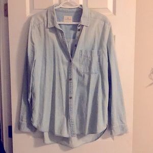 AE women’s oversized denim shirt